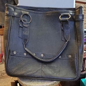 Chique Totes Black Leather Bag